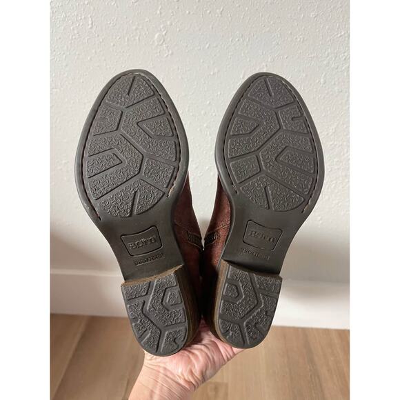 Born Boots Women's 7.5 M Rust Brown Suede Leather Knee High Tall Slouch Riding - Picture 8 of 10